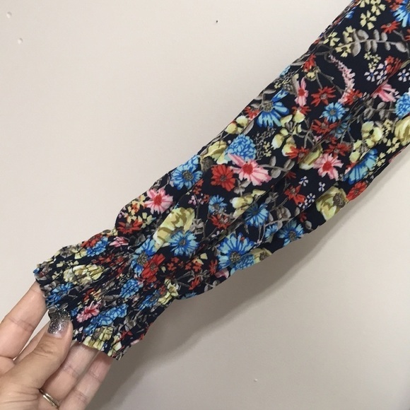 𝅺ZARA Basic floral printed long sleeve dress sz Small - Picture 5 of 11
